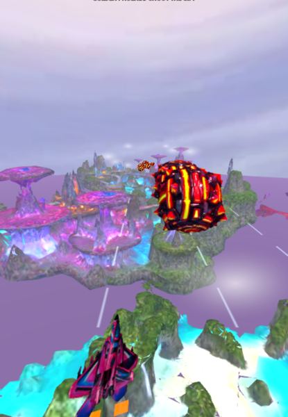 A spiked ball rolling down a lane