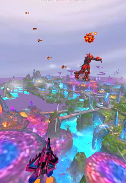 The Titan throwing a bomb onto its lane