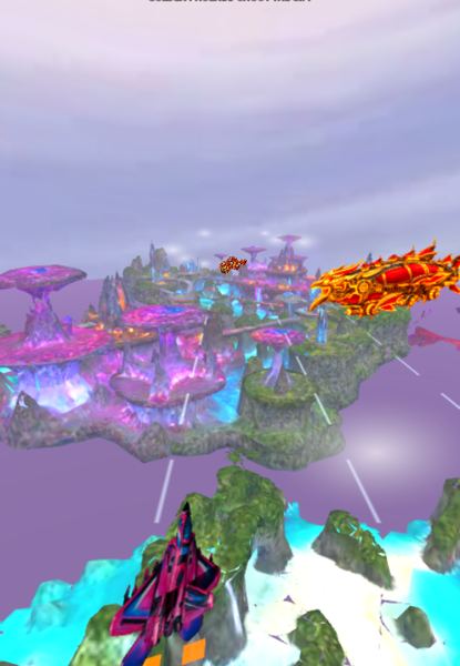 A sky ship drifting across the lanes